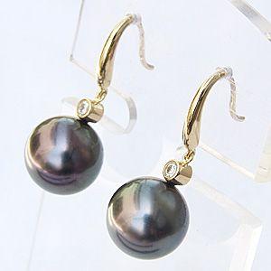 Aman南洋黒蝶真珠オーシャングレー18金ダイヤモンドピアスBL786 楽天市場】パール ネックレス ピアス セット 南洋真珠 黒蝶真珠