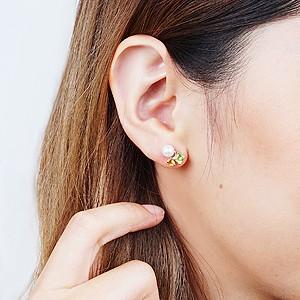 K18 ペリドットパール　ピアス パールピアス 18金 パール ピアス 真珠 ペリドット シトリン ホワイト
