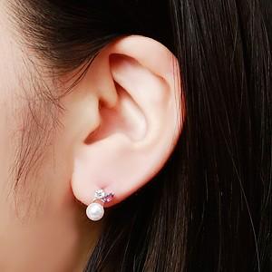 パールピアス 18金 パール ピアス 18k 真珠 ダイヤモンド アメジスト スタッド ホワイトゴールド k18 4月誕生石 2月誕生石 プレゼント ギフト 自分買い puの画像