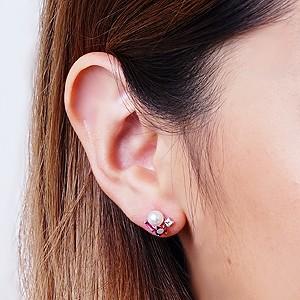 パールピアス 18金 パール ピアス 真珠 ホワイトパーズ アメジスト ガーネット 真珠 ホワイトゴールド k18 対応 保証書付 プレゼント ギフト 自分買い puの画像