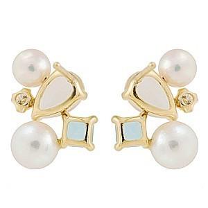 パール ピアス 18金 18k ダイヤモンド ローズクォーツ 紅水晶真珠 イエローゴールド k18 送料無料 6月誕生石 対応 プレゼント ギフト ご褒美 自分買い puの画像