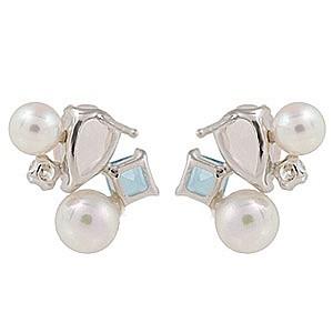 パールピアス 18金 パール ピアス 18k ダイヤモンド ローズクォーツ 紅水晶真珠 ホワイトゴールド k18 送料無料 6月誕生石 プレゼント ギフト 自分買い puの画像