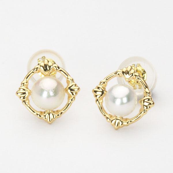 パール ピアス 真珠 パールピアス 真珠ピアス スタッドピアス ペア k18 18k 18金 イエローゴールド 本真珠 送料無料 贈り物 プレゼント ご褒美 自分買いの画像