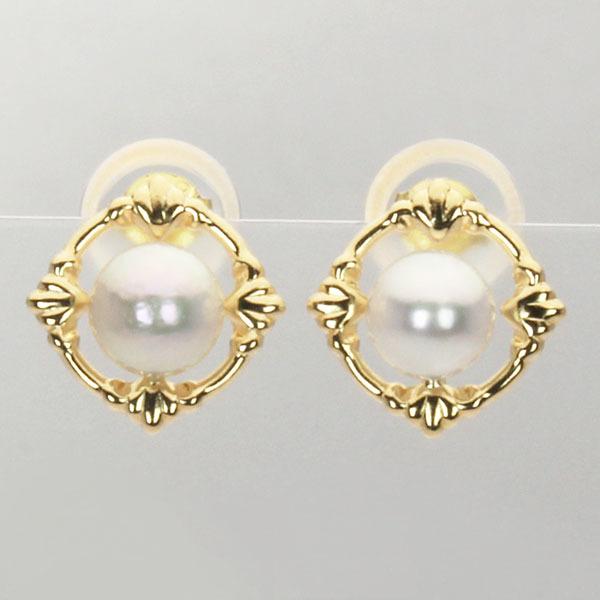 パール ピアス 真珠 パールピアス 真珠ピアス スタッドピアス ペア k18 18k 18金 イエローゴールド 本真珠 送料無料 贈り物 プレゼント ご褒美 自分買いの画像