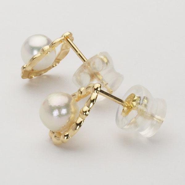 パール ピアス 真珠 パールピアス 真珠ピアス スタッドピアス ペア ティアドロップ 18k 18金 イエローゴールド 本真珠 送料無料 プレゼント ギフトの画像