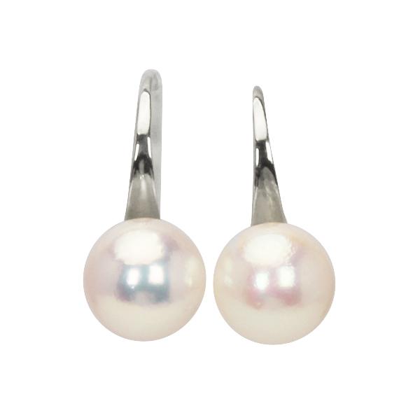 ピアス パールピアス パール 真珠ピアス フックピアス k18 18k 18金 ホワイトゴールド 本真珠 アコヤ あこや 送料無料 プレゼント ギフト ご褒美 自分買い puの画像