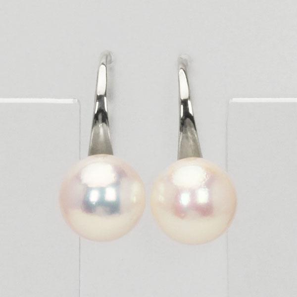 ピアス パールピアス パール 真珠ピアス フックピアス k18 18k 18金 ホワイトゴールド 本真珠 アコヤ あこや 送料無料 プレゼント ギフト ご褒美 自分買い puの画像