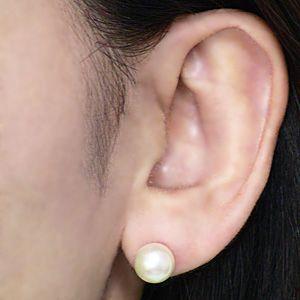 真珠ピアス パールピアス 真珠 ピアス 大珠 9mm あこや本真珠 スタッド 