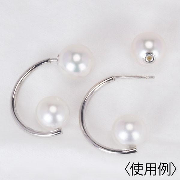 パール ピアス パールピアス プラチナ パールキャッチ ピアス用キャッチ ピアスキャッチ キャッチ 本真珠 8mm 送料無料 プレゼント ギフト 自分買い puの画像