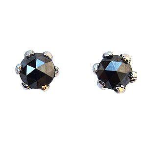 普段使い ピアス ブラックダイヤモンド 0.20ct pt900 プラチナ 送料 