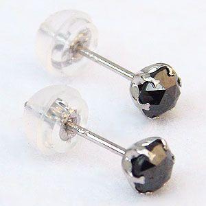 普段使い ピアス ブラックダイヤモンド 0.50ct pt900 プラチナ 送料無料 ジュエリー おすすめ カジュアル 人気 プレゼント ギフト ご褒美 自分買い puの画像