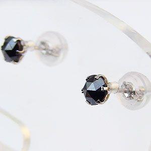 普段使い ピアス ブラックダイヤモンド 0.50ct pt900 プラチナ 送料