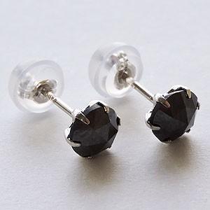 大粒 天然ブラックダイヤモンド 計1.00ctプラチナ900スタッドピアス 大粒 天然ブラックダイヤモンド 計1.00ctプラチナ900スタッドピアス
