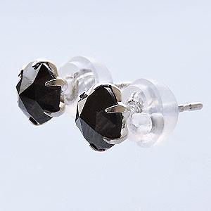 普段使い ピアス ブラックダイヤモンドピアス スタッドピアス ブラック