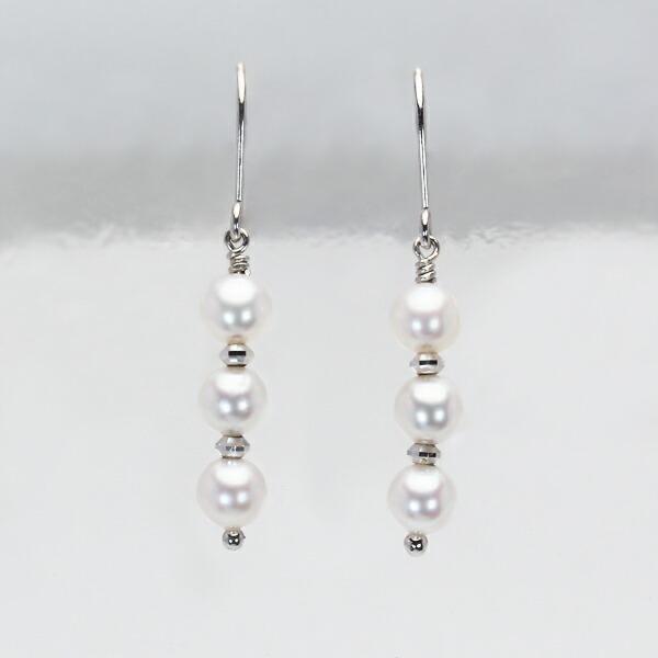 パール ピアス パールピアス 真珠ピアス 18金 k18 18k ホワイト