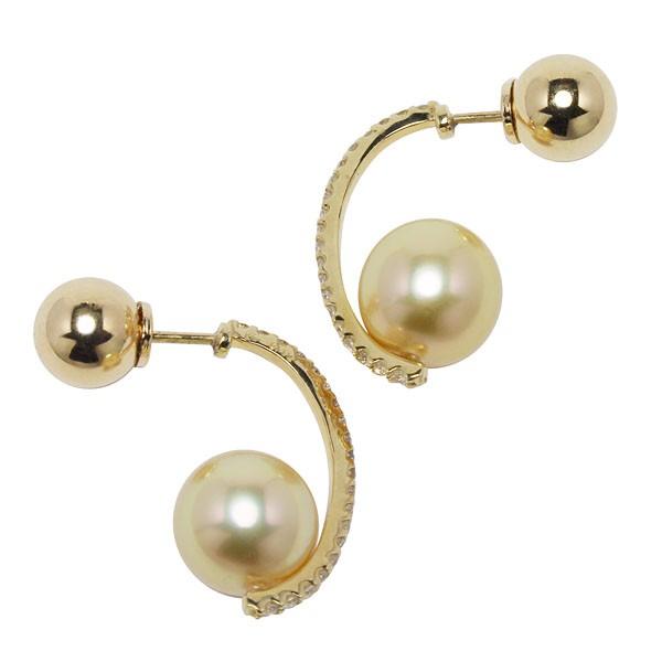 ピアス リバーシブルピアス 表裏 ボールキャッチ 自由自在 南洋白蝶