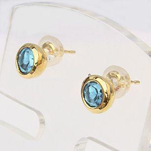普段使い ブルートパーズ ピアス シンプル 一粒 ブルートパーズピアス k10 ゴールド 11月誕生石 送料無料 人気 プレゼント ギフト ご褒美 自分買い puの画像
