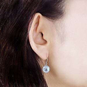 パール ピアス 18金 18k フープ 南洋白蝶真珠 10mm k18 ホワイトゴールド 外径12mm ゆれる ぶら下がり 送料無料 品質保証書付 プレゼント ギフト 自分買い puの画像