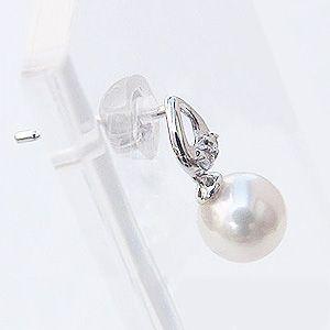 パールピアス 18金 パール ピアス 18k あこや真珠 k18 ホワイト