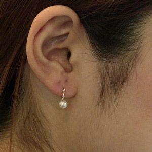 パール ピアス 18金 18k 普段使い あこや本真珠 ダイヤモンド 5mm k18 ゴールド ぶら下がり ゆれる 揺れる 送料無料 人気 プレゼント ギフト 自分買い puの画像