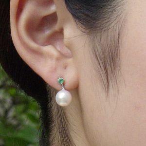 18K アコヤパール　ピアス 2024セール ピアス パール 18金 / アコヤ真珠ピアス K18 8.0mm