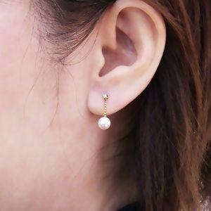 パール ピアス 18金 18k 普段使い あこや真珠 k18 ゴールド