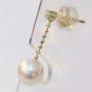 パール ピアス 18金 18k 普段使い あこや真珠 k18 ゴールド