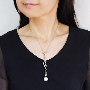 ペンダント ネックレス 南洋白蝶真珠 パール ダイヤモンド 0.22ct k18 