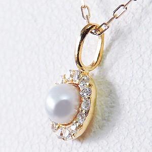 真珠 ネックレス パールネックレス 真珠3mmネックレス 18金 k18 イエローゴールド k18 ゴールド ダイヤモンド 送料無料 プレゼント ギフト 自分買い pu_2