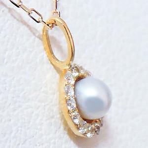 真珠 ネックレス パールネックレス 真珠3mmネックレス 18金 k18 イエローゴールド k18 ゴールド ダイヤモンド 送料無料 プレゼント ギフト 自分買い pu_3