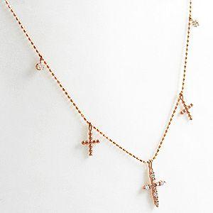 真珠ネックレス パールネックレス ダイヤモンド ステーションネックレス k18 ピンクゴールド 40cm チェーン 送料無料 プレゼント ギフト ご褒美 自分買い puの画像