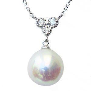 真珠ネックレス パール ネックレス 本真珠 あこや アコヤ ダイヤモンド