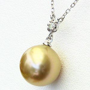 南洋白蝶真珠 パール ペンダントネックレス 真珠 ゴールドパール