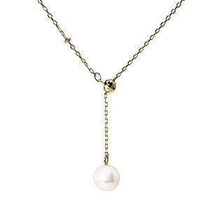 真珠 ネックレス パール パールネックレス パールペンダント Ｙチェーン あこや本真珠 8mm 2way 18金 k18 ゴールド き 誕生石 プレゼント ギフト 自分買い pu