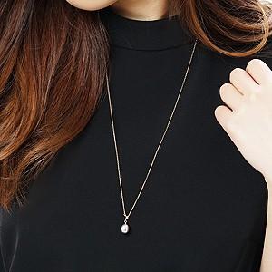パール 真珠 ネックレス ペンダント パールネックレス パールペンダント Ｙチェーン 淡水パール 淡水真珠 2way 18金 k18 ゴールド プレゼント ギフト puの画像