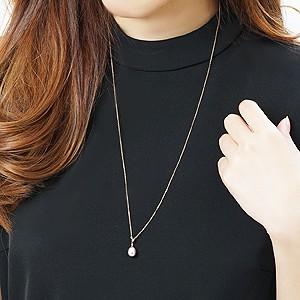 パール 真珠 ネックレス ペンダント パールネックレス パールペンダント Ｙチェーン 淡水パール 淡水真珠 2way 18金 k18 ゴールド プレゼント ギフト puの画像