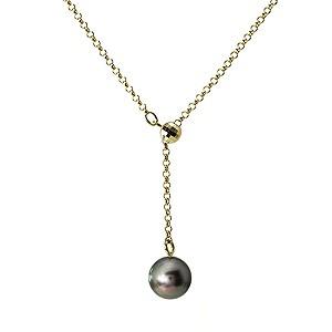 パール 真珠 ブラックパール ネックレス ペンダント パールネックレス パールペンダント タヒチ黒蝶真珠 k18 ゴールド 送料無料 プレゼント ギフト pu