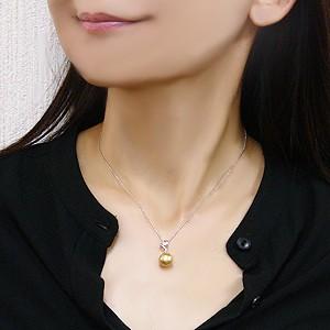 パール 真珠ペンダントネックレス ゴールデンパール 南洋真珠