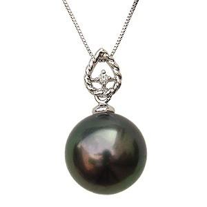 真珠 パール パールペンダント ネックレス 黒真珠 ブラックパール 