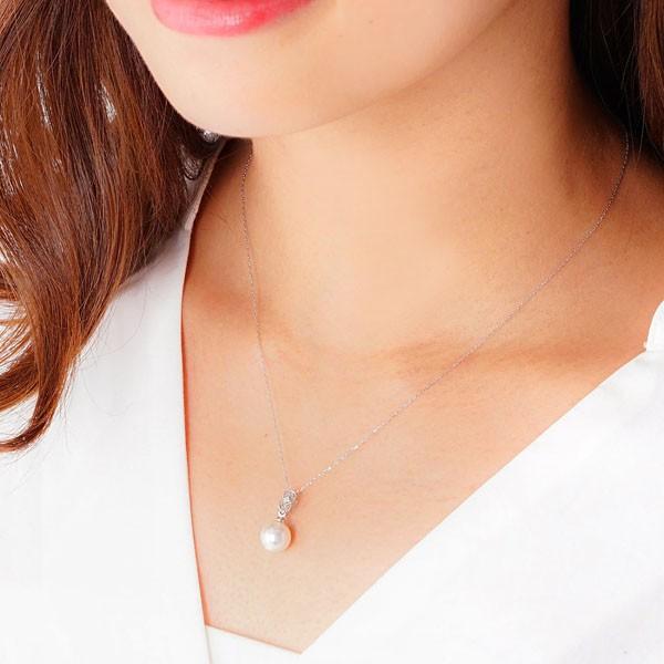 真珠 ネックレス パール オーロラ天女花珠あこや本真珠 8.5mm