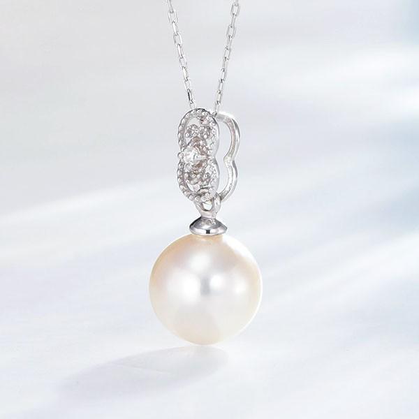 真珠 ネックレス パール オーロラ天女花珠あこや本真珠 8.5mm