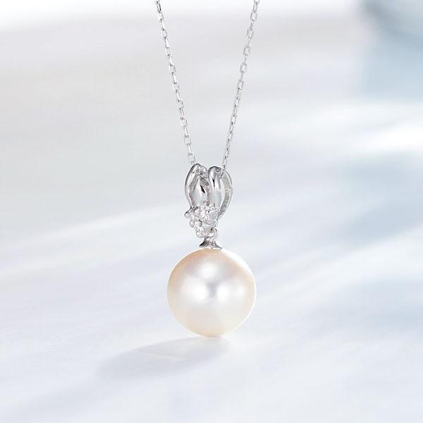 真珠 ネックレス パール 型 オーロラ天女花珠あこや本真珠 8.5mm