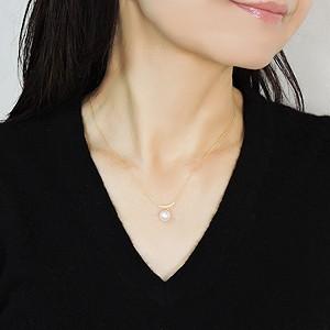 真珠 ネックレス パールペンダント 真珠ネックレス 真珠ペンダント 真珠 ダイヤモンド 18金 k18 18k イエローゴールド 送料無料 プレゼント ギフト puの画像