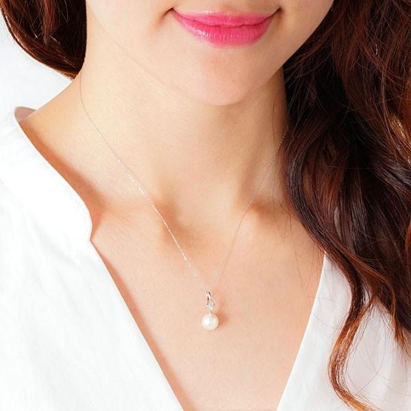 真珠 ネックレス パール 円形 オーロラ天女花珠あこや本真珠 8.5mm 