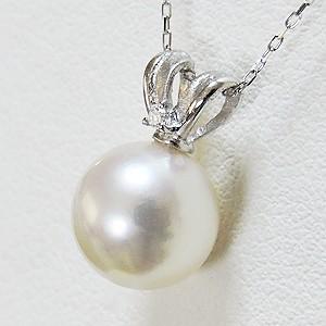 パール ネックレス 花珠 真珠 花珠真珠 あこや本真珠 ダイヤモンド アコヤ真珠 8mm 18金 k18 ホワイトゴールド 送料無料 プレゼント ギフト 自分買い puの画像