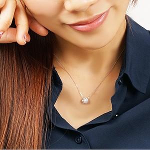 真珠 ネックレス パール ネックレス 真珠 一粒 ダイヤモンド ホワイトゴールド k18 き チェーン付き 送料無料 誕生石 誕生日 プレゼント ご褒美 自分買い puの画像