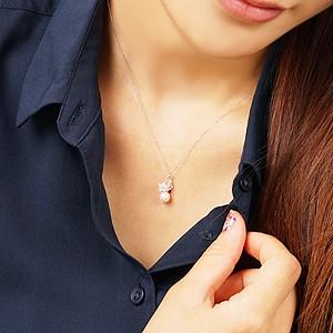 真珠 パール ネックレス 真珠 ダイヤモンド ガーネット 白蝶貝 ホワイトシェル ホワイトトパーズ ホワイトゴールド k18 プレゼント ギフト 自分買い puの画像