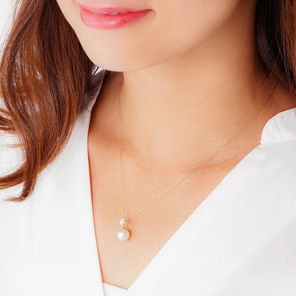 あこや真珠 オーロラ花珠 K18ネックレス