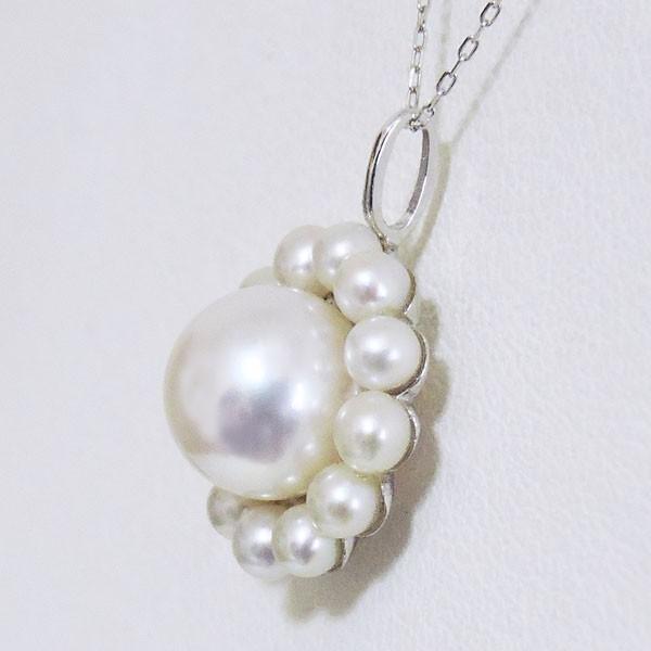 真珠 ネックレス パール ネックレス オーロラ花珠あこや本真珠 8mm k18 