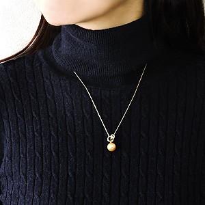真珠 ネックレス ネックレス Wループデザイン スライド調整 あこや本真珠 8mm ダイヤモンド k18 イエローゴールド 送料無料 プレゼント ご褒美 自分買い pu_7